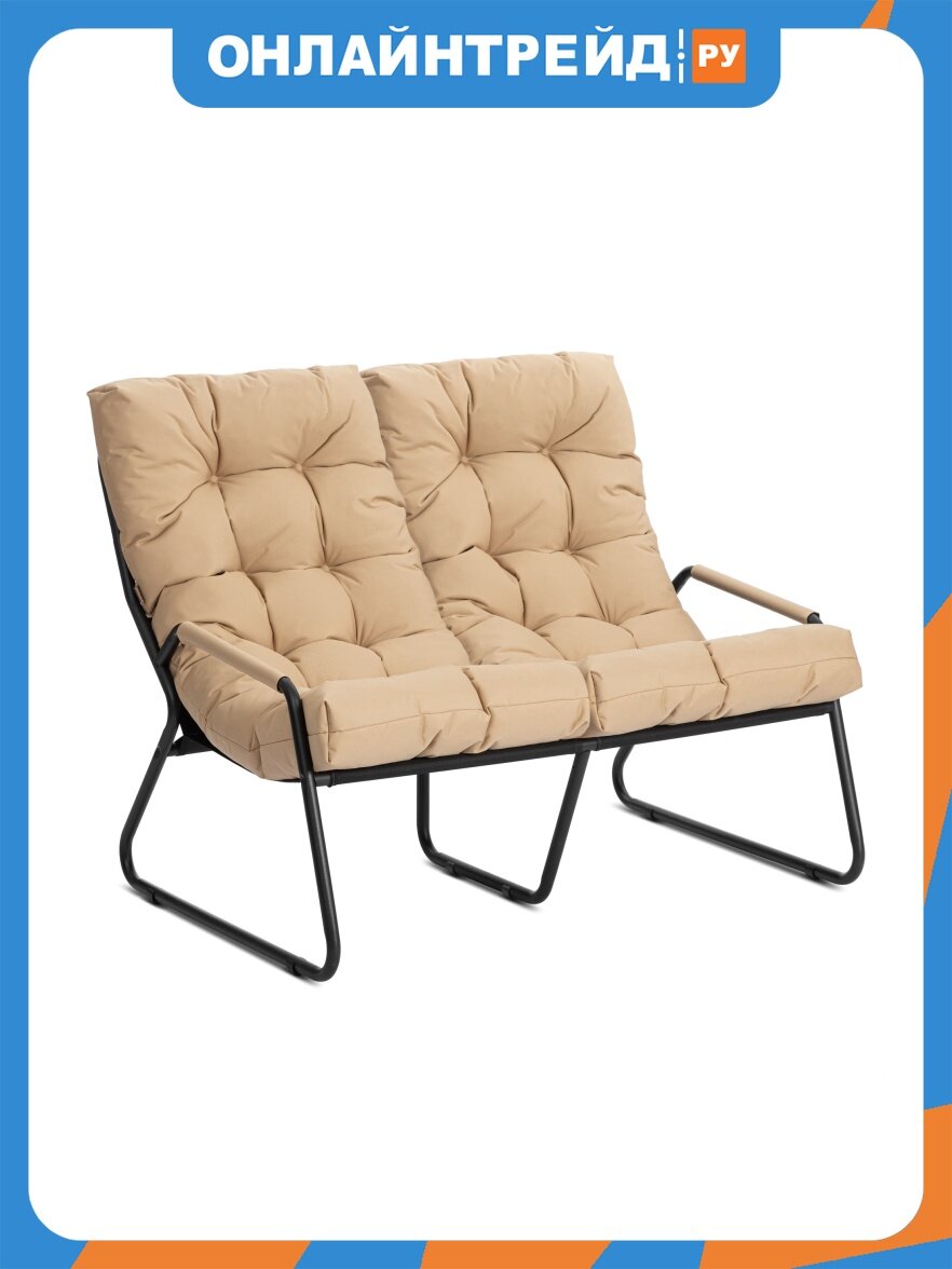 Диван Tetchair Эрго/Ergo рогожка с водоотталкивающей пропиткой, бежевый