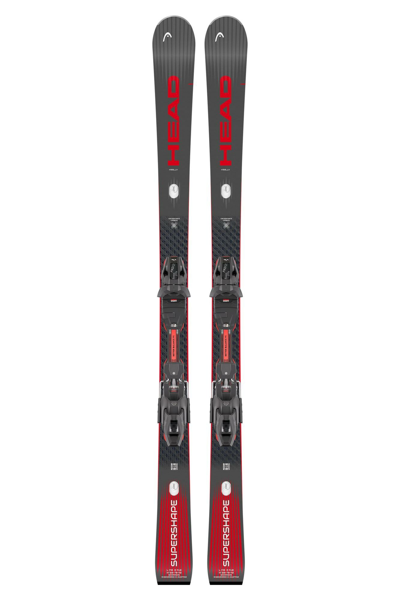 Горные лыжи с креплениями HEAD Supershape e-Rally SW BB-PR+PRD 12 GW Brake 85 [F] Black/Red (см:177)