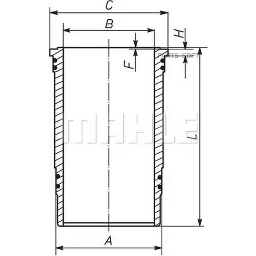 MAHLE 227WN3701 227 WN 37 01 гильза! d128 \MAN дв. D2866/2865 LUL/LF/KF