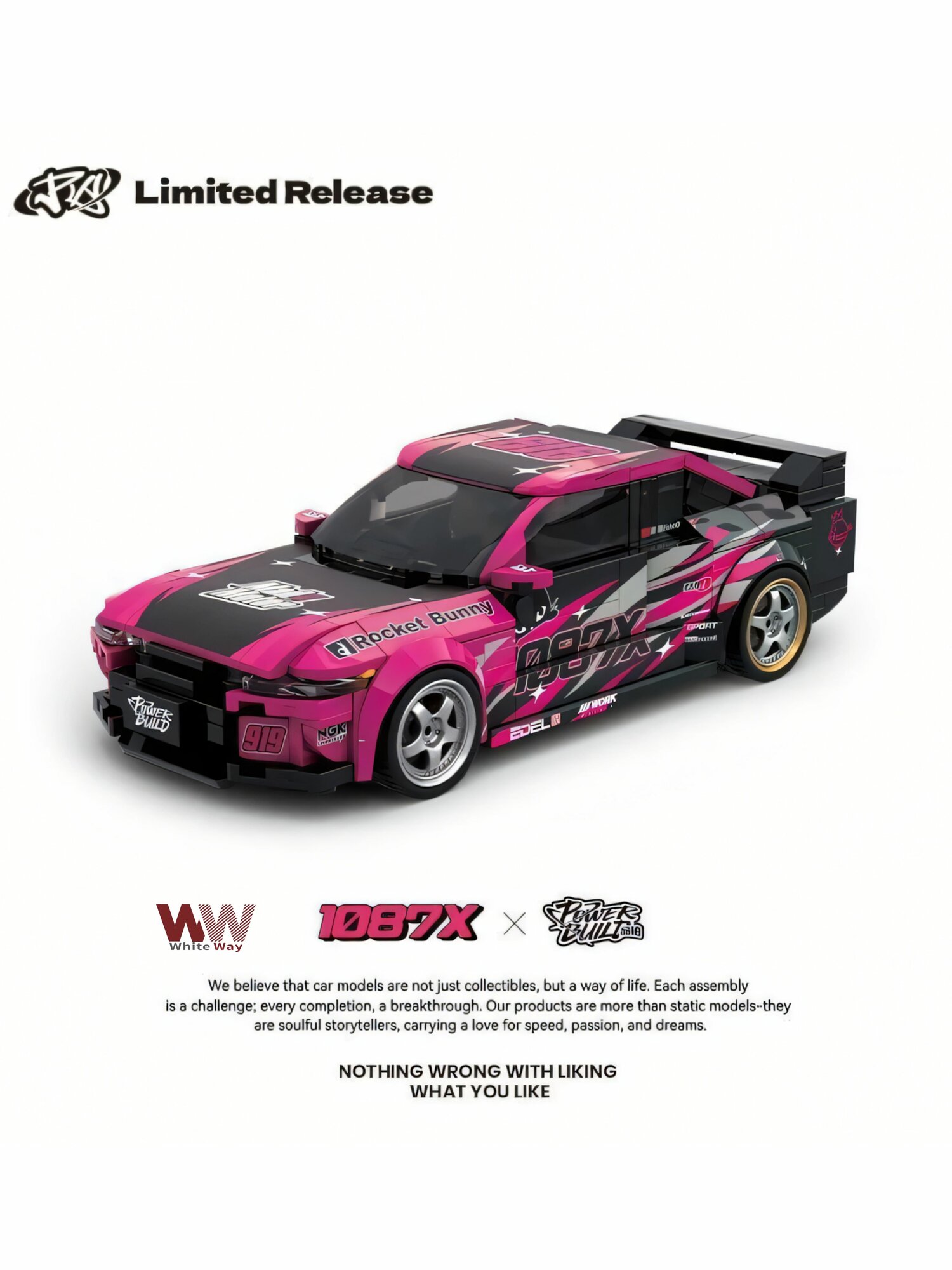 Конструктор Skyline R32 Drift Car (412 дет.), PowerBuild PB8854, серия 1087X