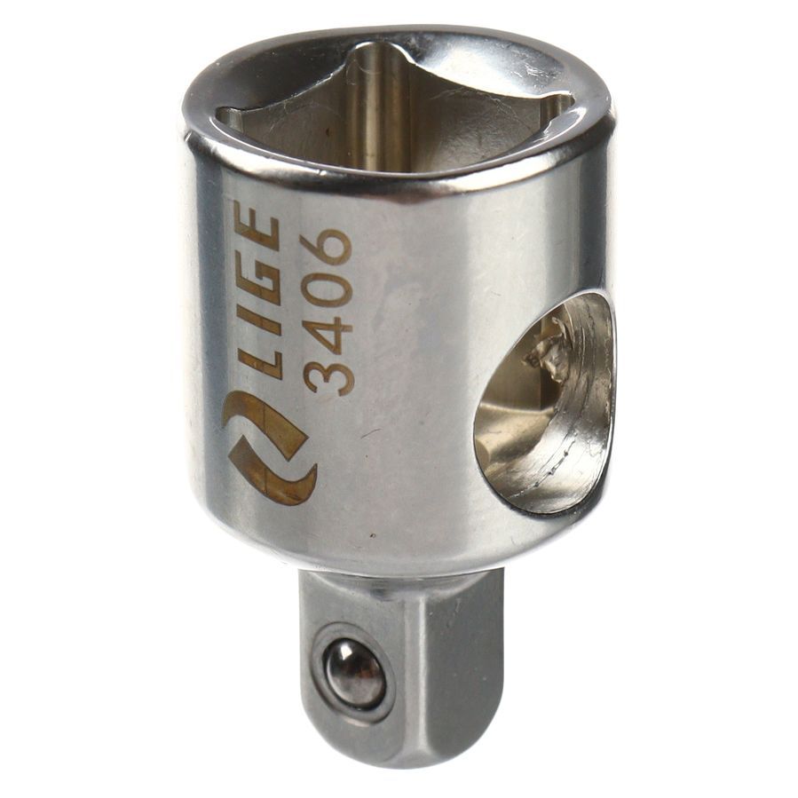 Адаптер 3/8"(F) х 1/4"(M) с отверстием LIGE
