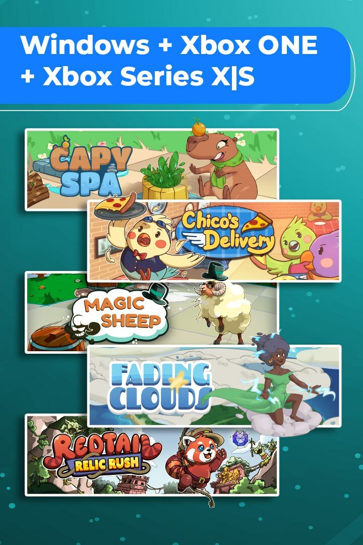 Набор Capy Spa + Chico's Delivery + Fading Clouds + Magic Sheep + — Xbox Series X|S, Xbox One, PC — Цифровая версия