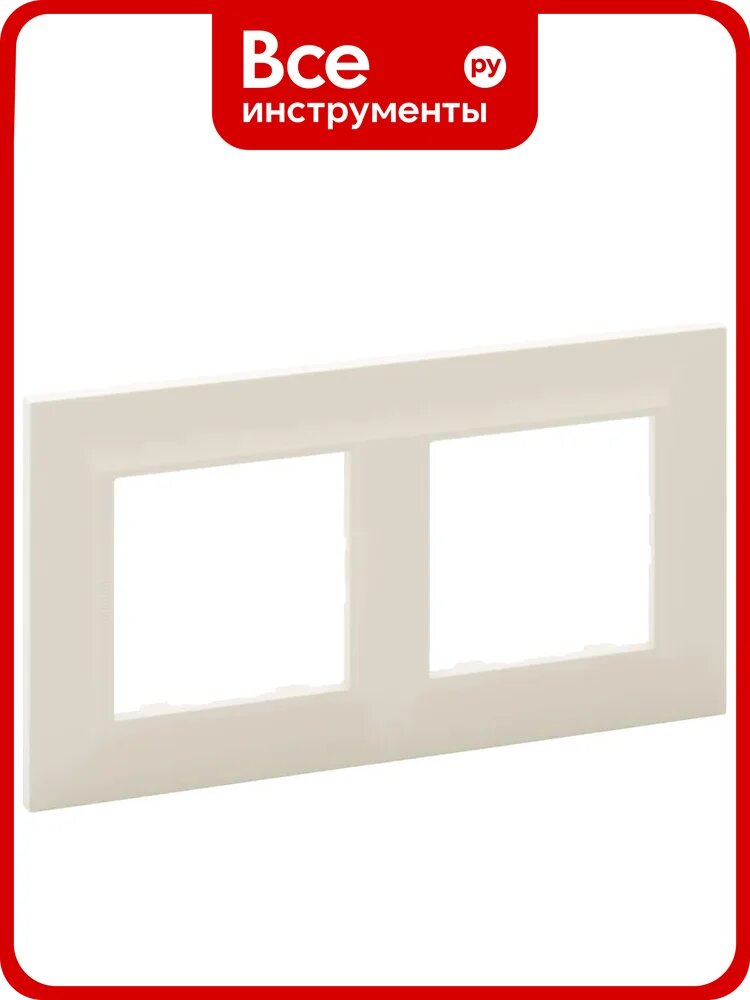 Рамка Legrand STRUCTURA 2-местная, слоновая кость 764111