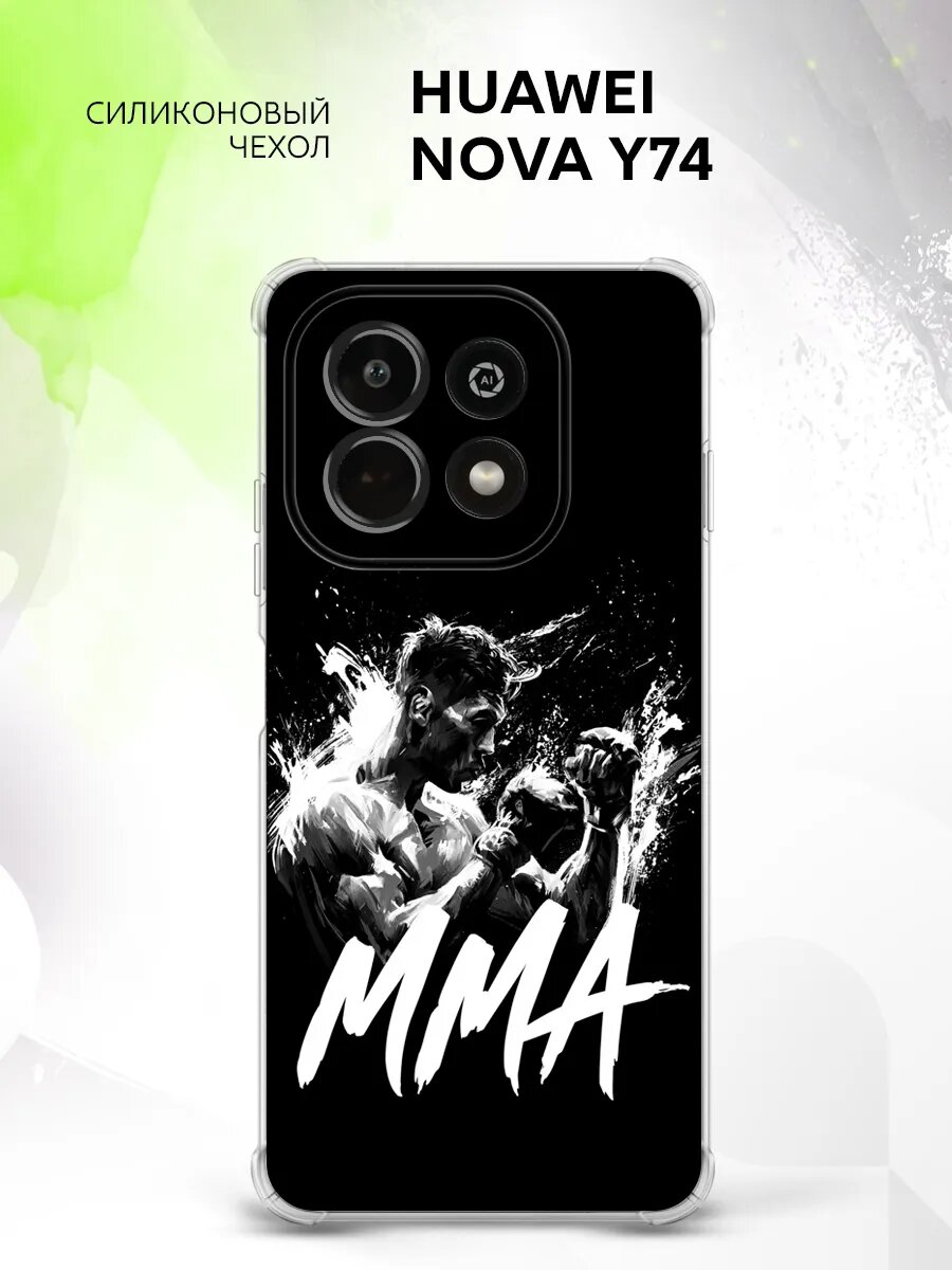 Чехол на Huawei Nova Y74, Хуавэй Нова У24, силиконовый, защита углов, с принтом
