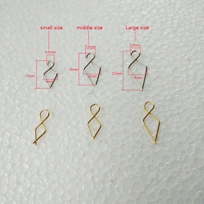 Желтые крючки-зажимы для люстр Fanlooking, Gold, 100 шт.