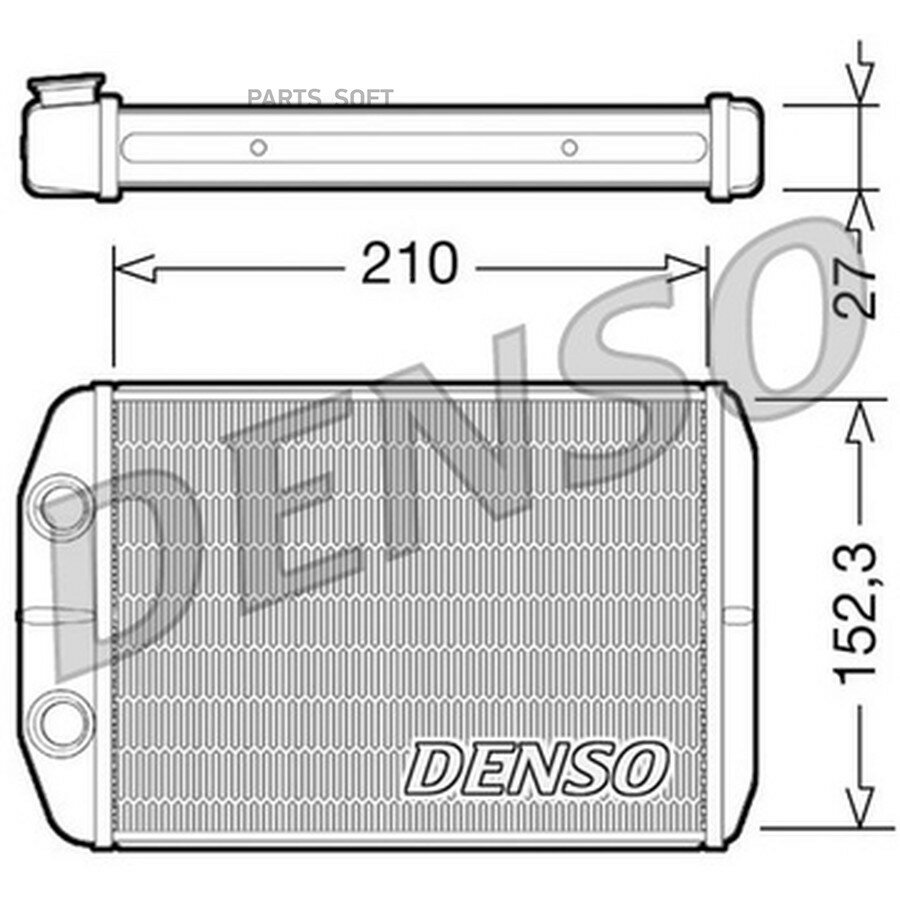 Радиатор отопит от официального дистрибьютора, DENSO, артикул DRR09073