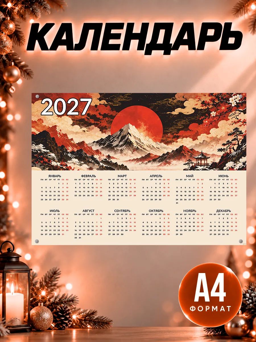 Календарь 2027 настенный Япония