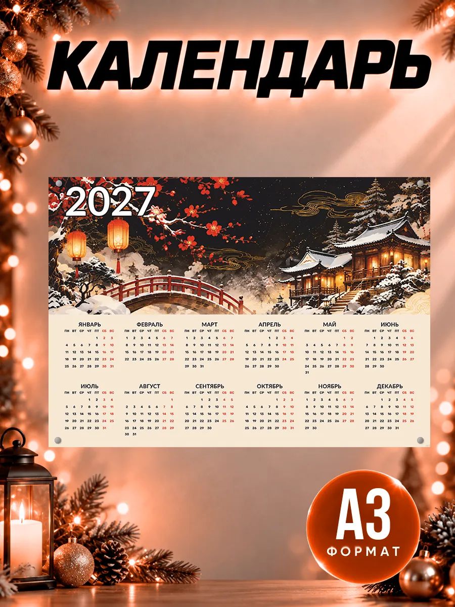 Календарь 2027 настенный Япония