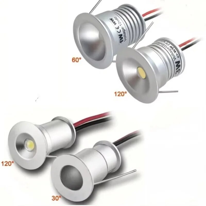 Светодиодный прожектор Treefores 1W, теплый белый, 15mm, 120 Degree