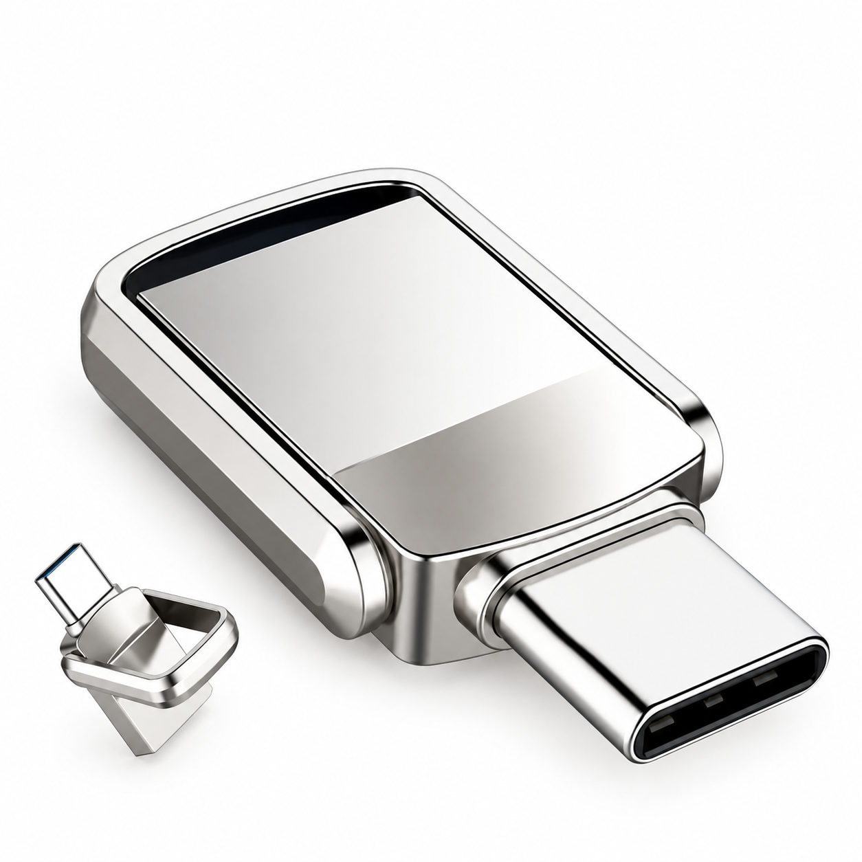 USB-накопитель Type-C 2ТБ, OTG (Цвет товара: серебристый)