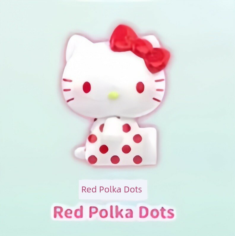 Hello Kitty Дождевые Сладости Глазурные Бусины Слепой Мешок - Узор Красных Пятен, 1 Штука Настольная Декорация Для