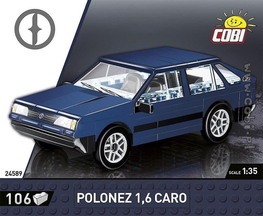 Конструктор Cobi Янгтаймер Polonez 1,6 Caro, 106 элементов, масштаб 1:35, белый
