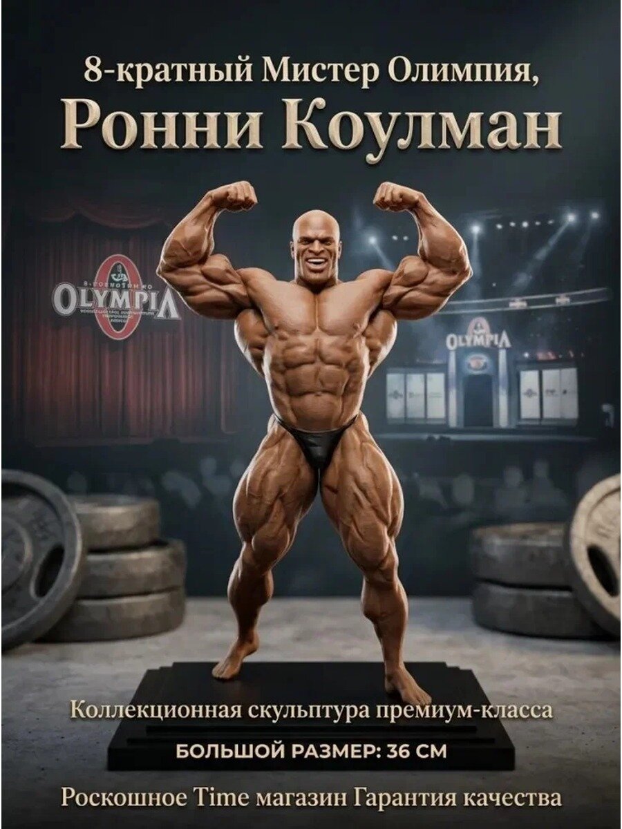 Статуэтка бодибилдера премиум-класса Мотивация для тренировок и стильный декор зала,36cm