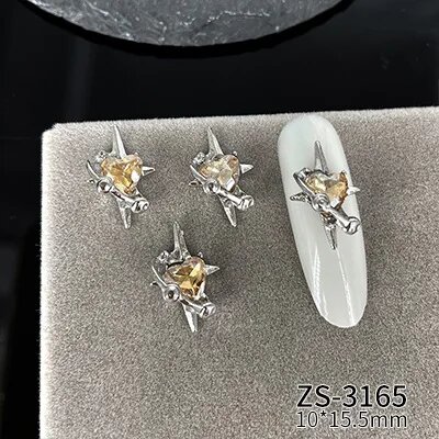 10 шт. 3D подвесок Taste-girl со звездным светом для дизайна ногтей Белый, ZS-3165