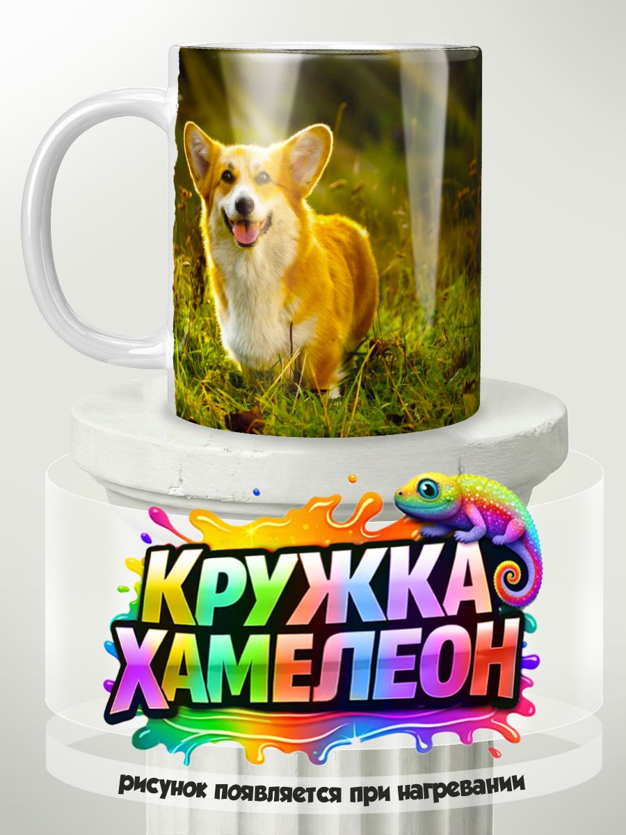 Корги - кружка Хамелеон с принтом
