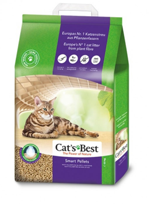 Наполнитель Cat's Best Smart Pellets 10л (5кг) Древесный комкующийся