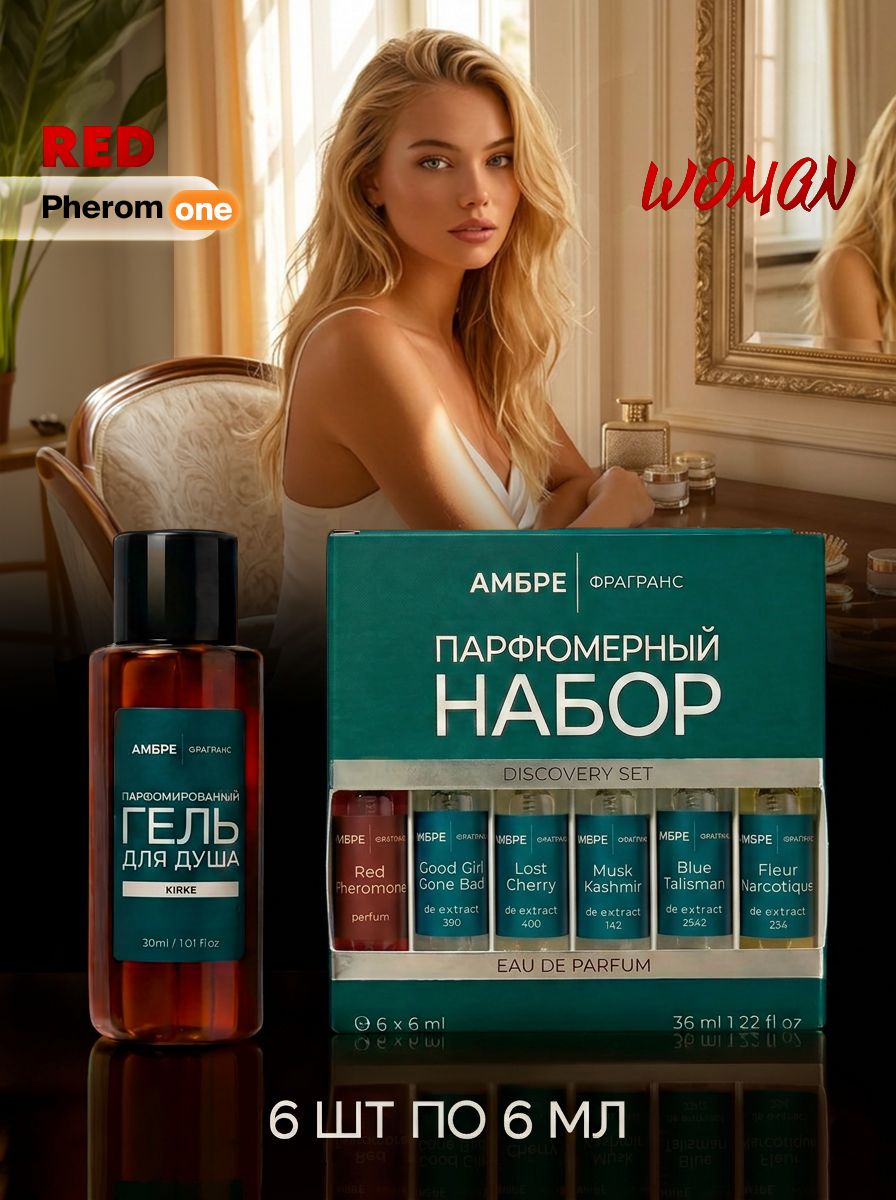 Духи женские набор PREMIUM RED 6шт*6мл