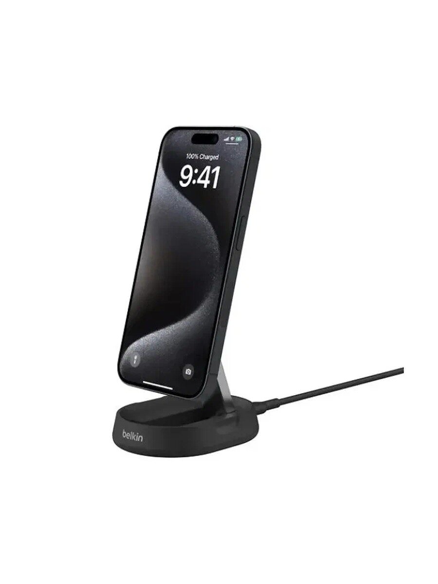 Беспроводная зарядка для IPhone Belkin Boost Charge Pro с официальной поддержкой MagSafe, Быстрая зарядка 15 W, черное
