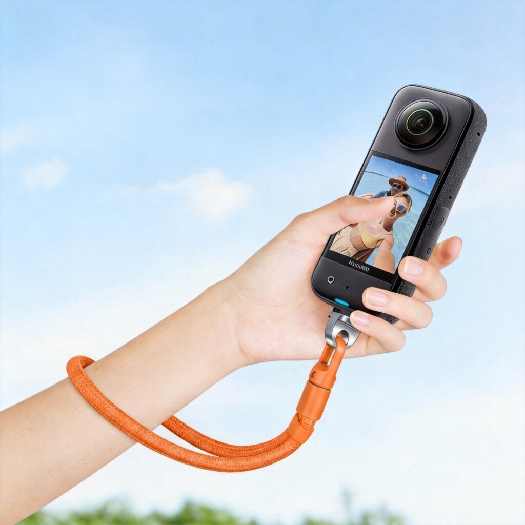 Запястный ремешок для DJI Pocket 3, ремешок на шею с винтом, оранжевый аксессуар