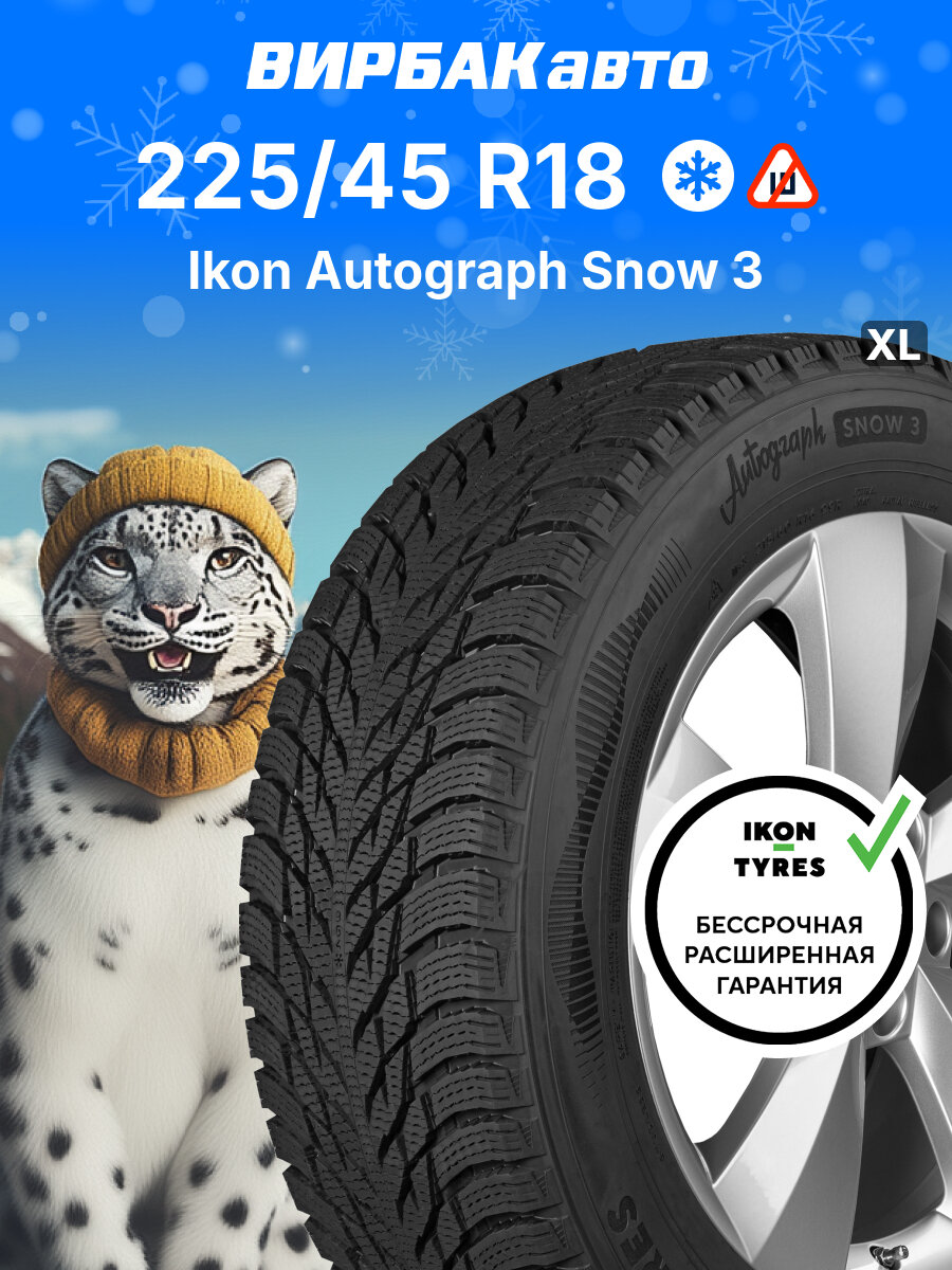 Зимние шины Ikon Autograph Snow 3 225/45 R18 95T XL, зимняя автомобильная резина
