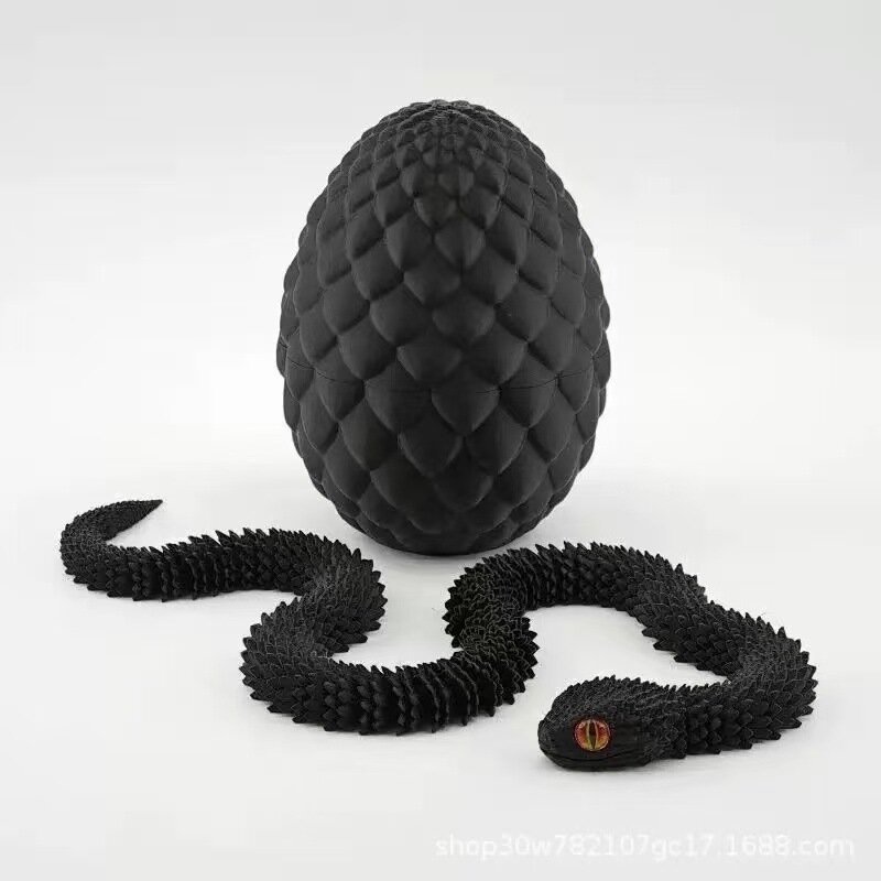 3D-печатная модель змеи-гадюки с подвижными суставами, реалистичная имитация животного, хит продаж на ночных рынках, светящаяся детская игрушка-украшение.