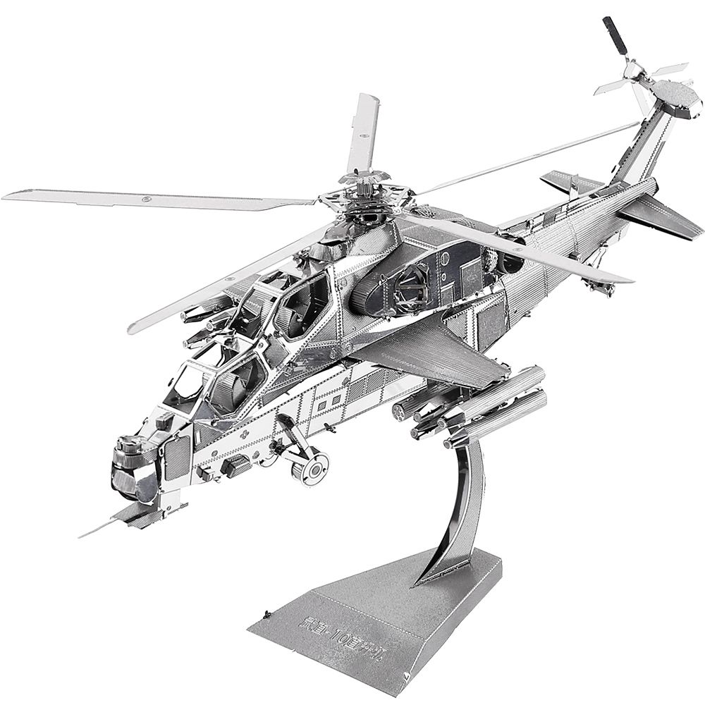 Piececool 3D Металлические пазлы, WUZHI-10 HELICOPTER, Украшение рабочего стола, Хобби для терпеливых