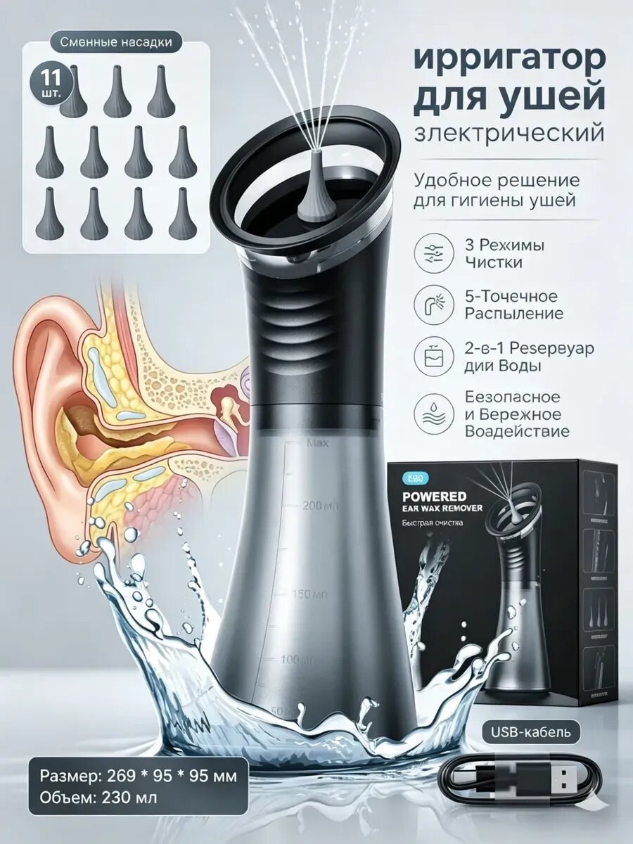 Ирригатор для ушей электрический