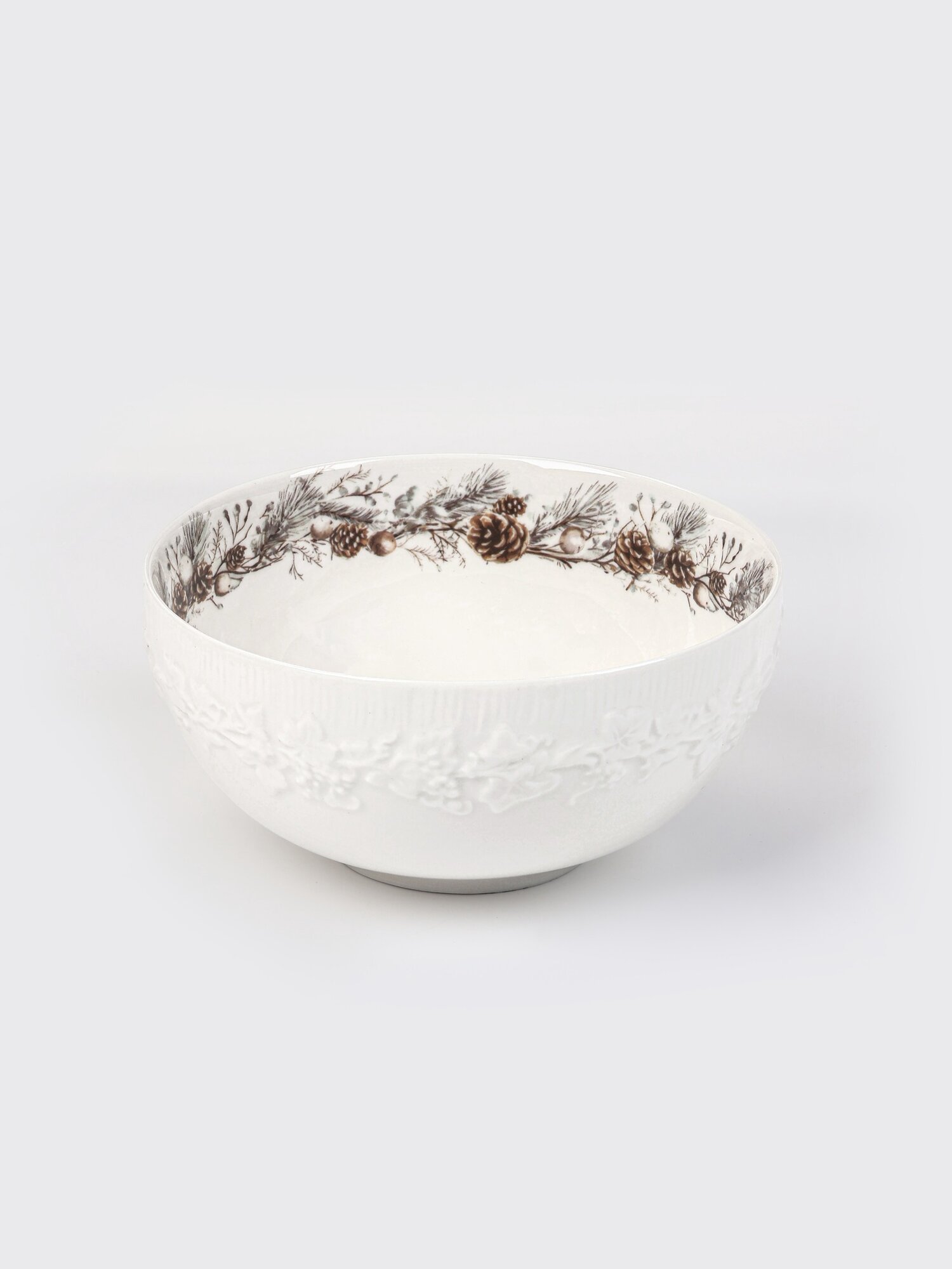 Салатник новогодний WY Magical Winter, 15×7 см, фарфор, цвет белый