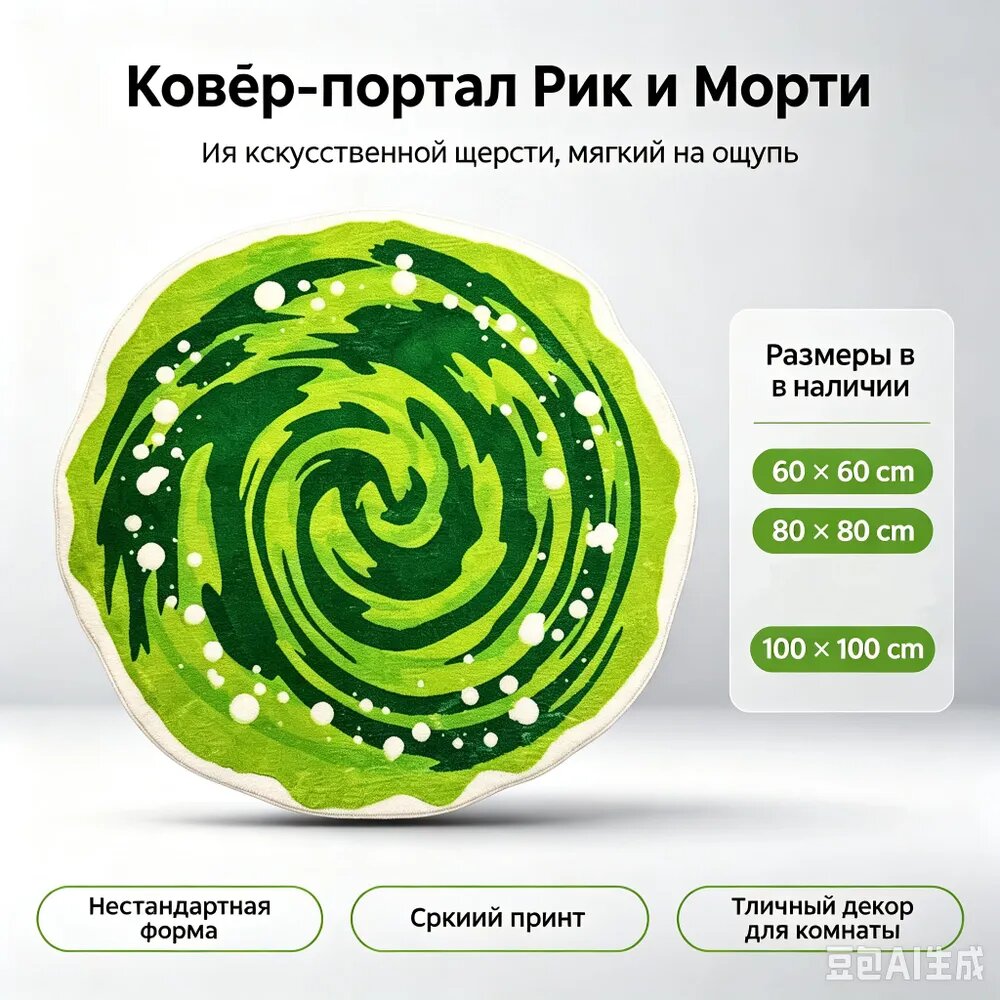 Ковер 60x60 см разноцветный