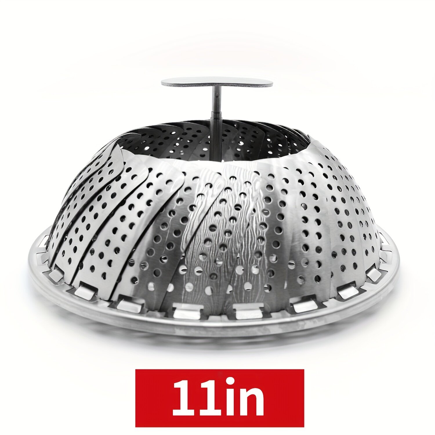 Корзина для пароварки из нержавеющей стали, 11 дюймов, 1 шт, для овощей, морепродуктов и яиц с защитным держателем