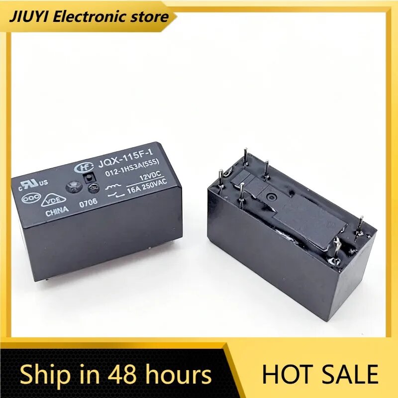 Электромагнитное реле JQX-115F-I 012-1HS3A(555) DC12V 6Pin 16A 250VAC