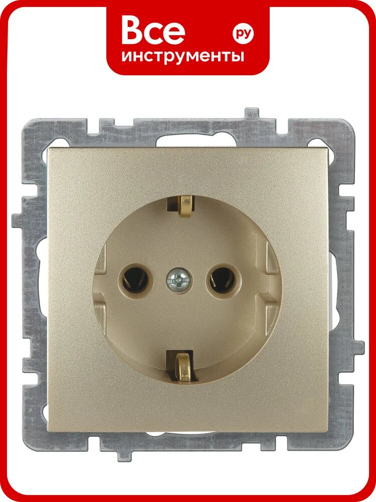 Механизм розетки NILSON 1СП з/к золото Touran/Alegra metallic 24150417