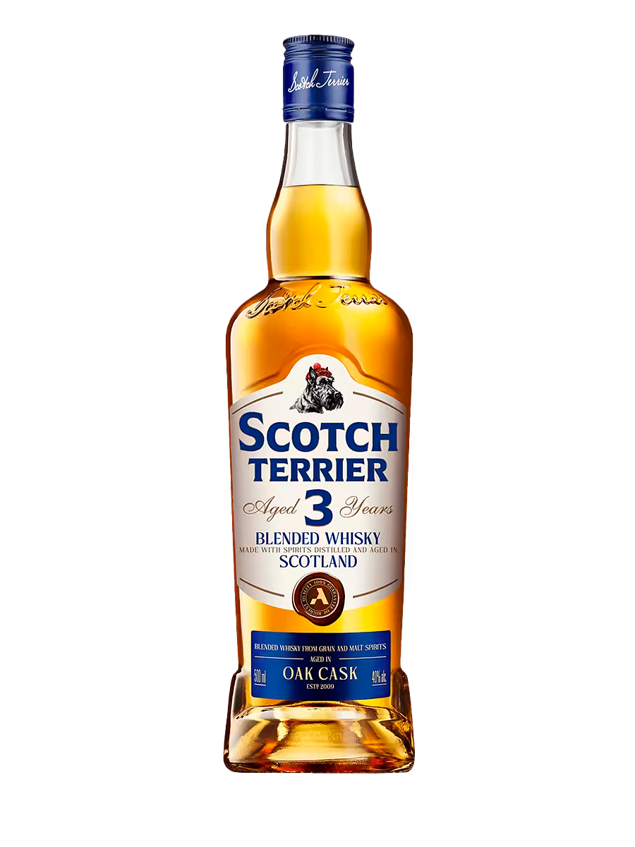 Виски "Scotch Terrier" Blended, 3 года, купажированный, 0,5 л