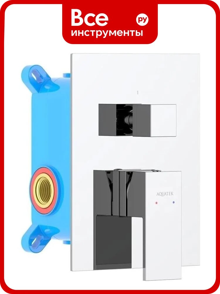 Смеситель для ванны Aquatek либра (внешняя и скрытая часть) AQ1646CR 00000135316