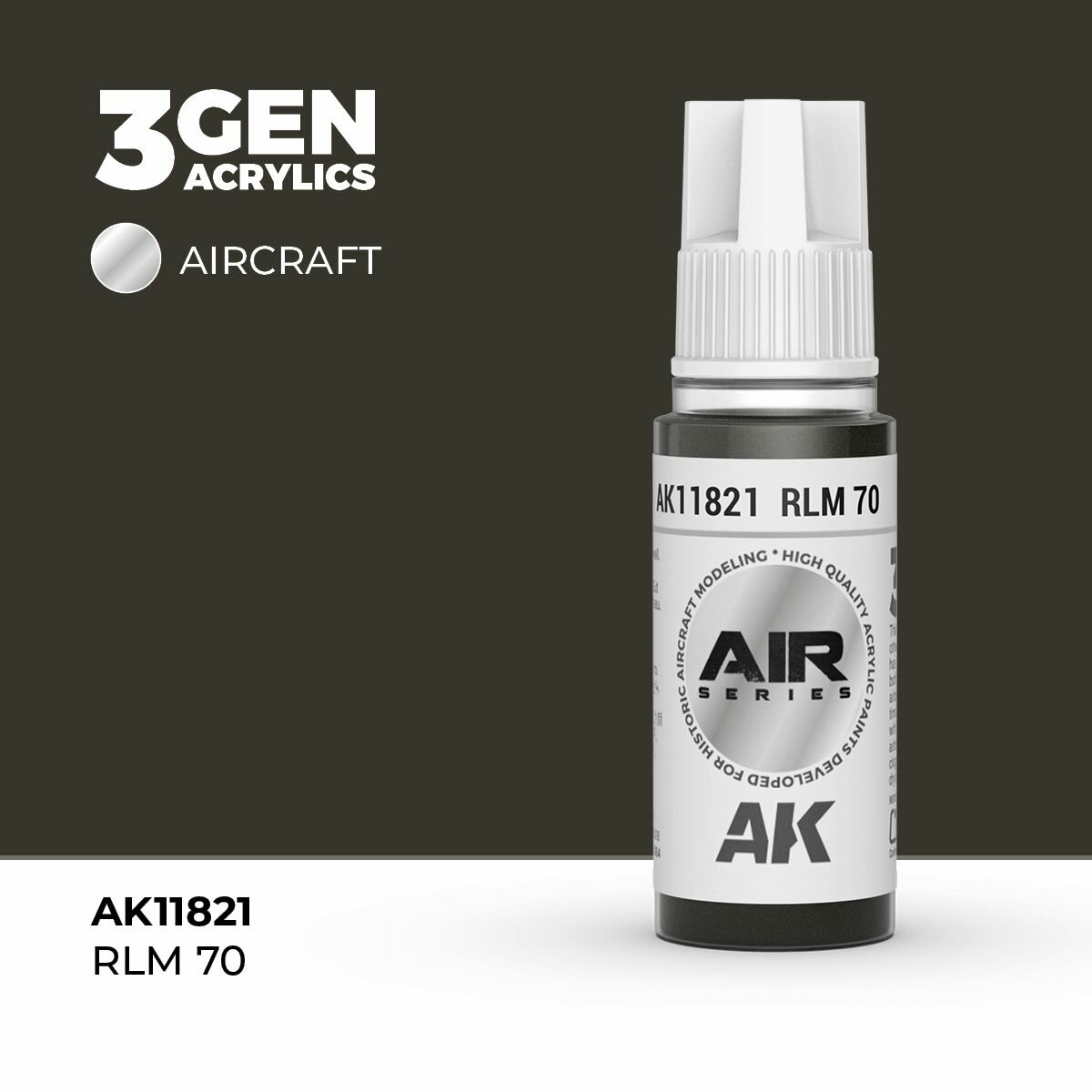 Акриловая краска AK Interactive RLM 70 3GEN AIR, 18мл