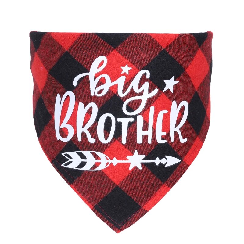 Клетчатая собачья бандана Big Brother Красный, B