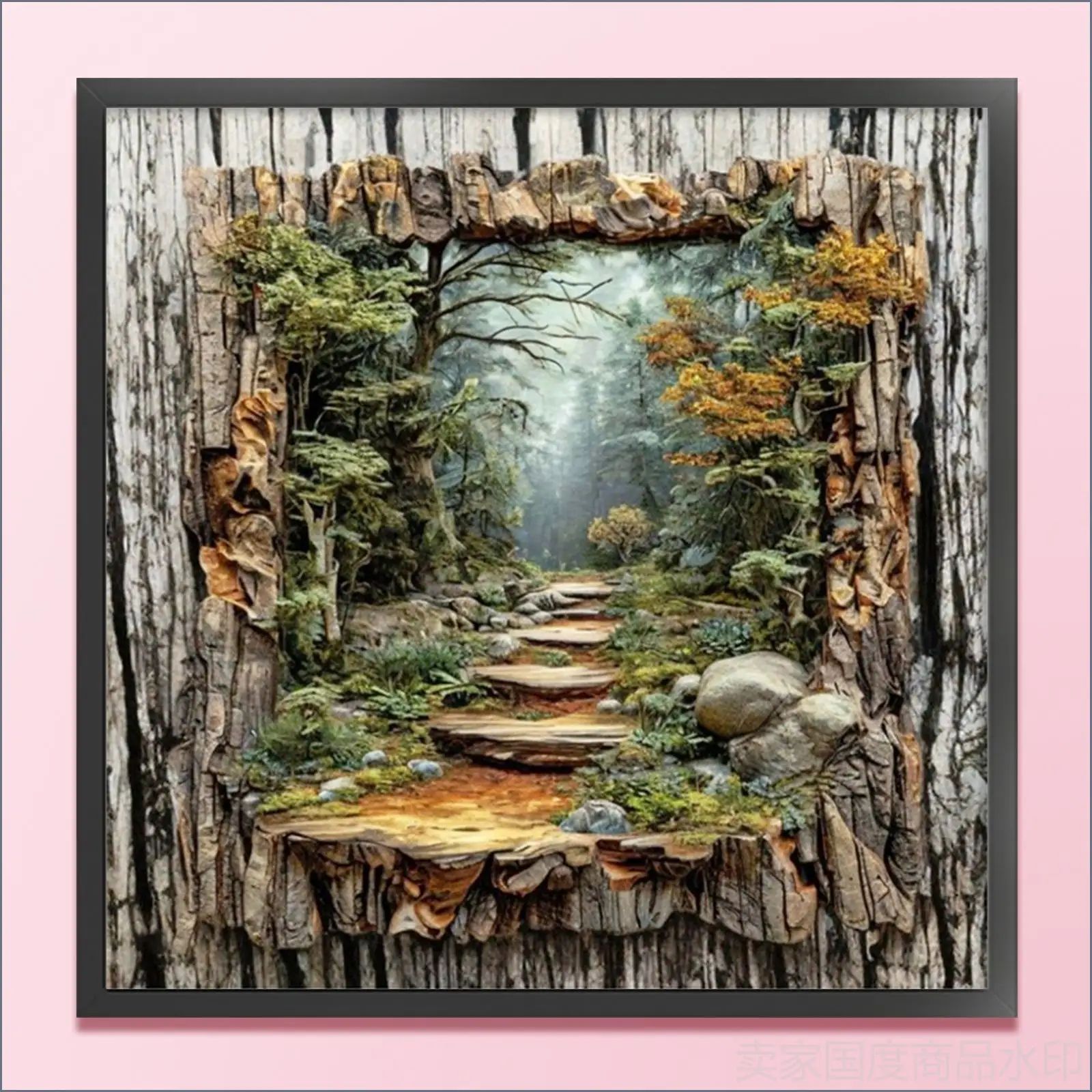 Крестиковый набор Forest Path, хлопковая канва 11CT, 45 45 см, с печатным рисунком
