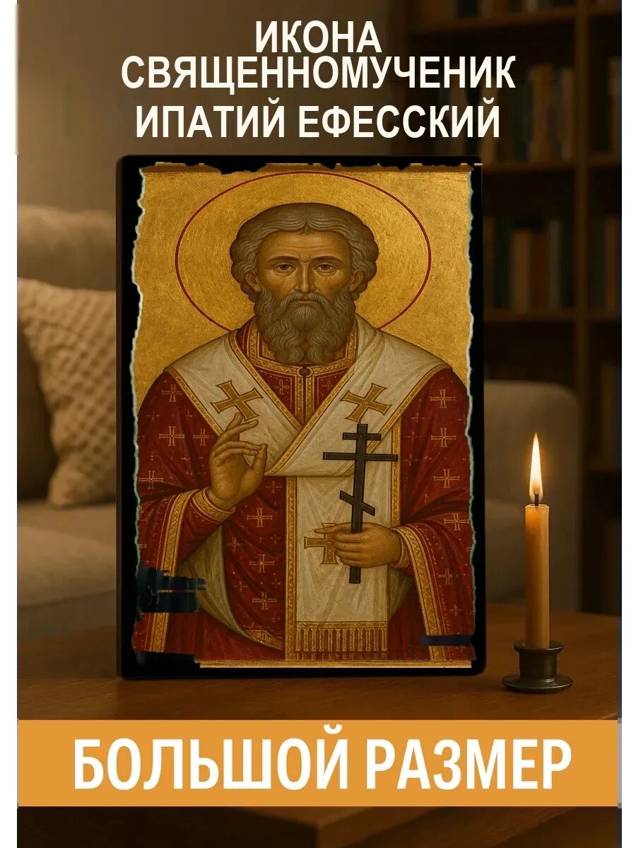 Икона Священномученик Ипатий Ефесский, на дереве, 30×40 см, освящённая