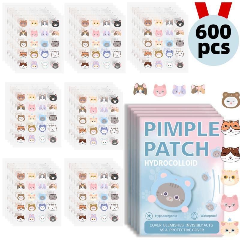 Консилер для лица Cartoon Acne Patch, закрывающий следы от прыщей, 600 шт.