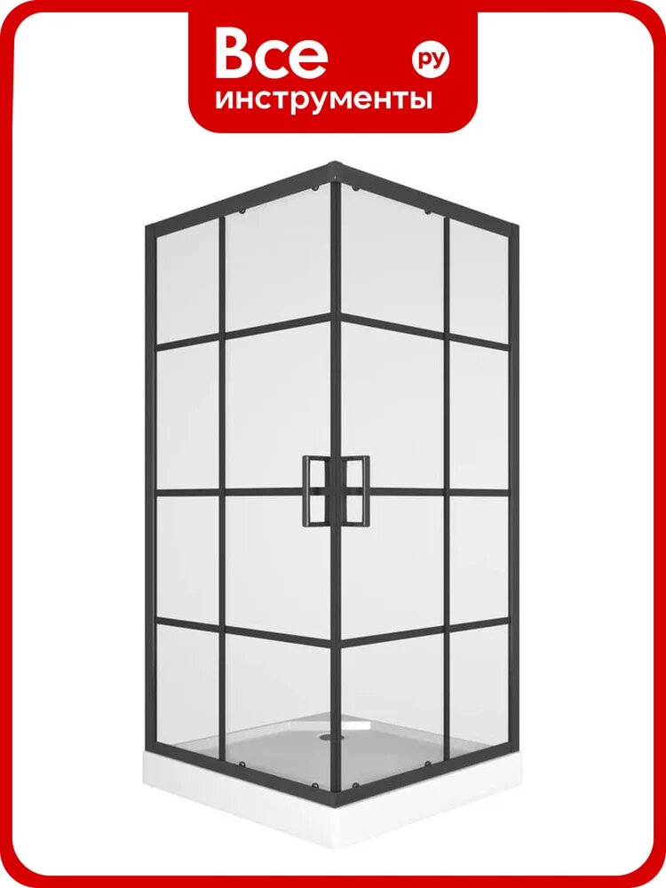 Душевой уголок квадратный Bauedge BAU Stil square 800x800x1950 мм, поддон 125 мм TY0046