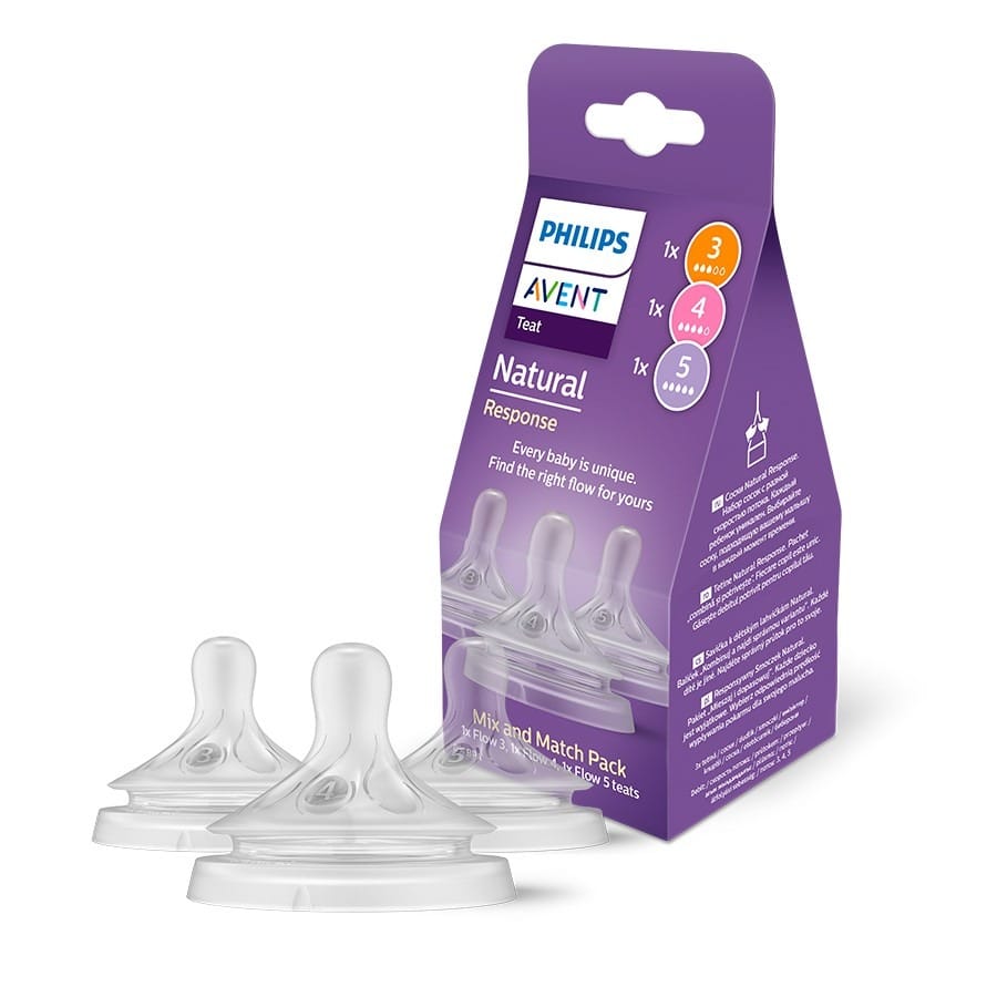 Соска Philips Avent Natural Response отзывчивая, прозрачный, 3 шт