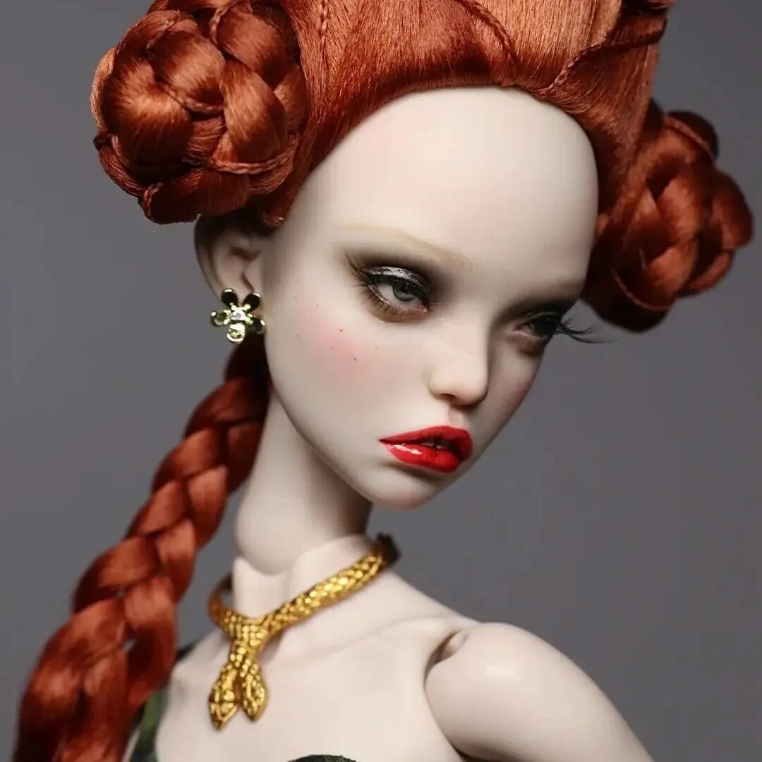 Шарнирная кукла dollhua Popovy Girl 39 см tan skin, only head no body