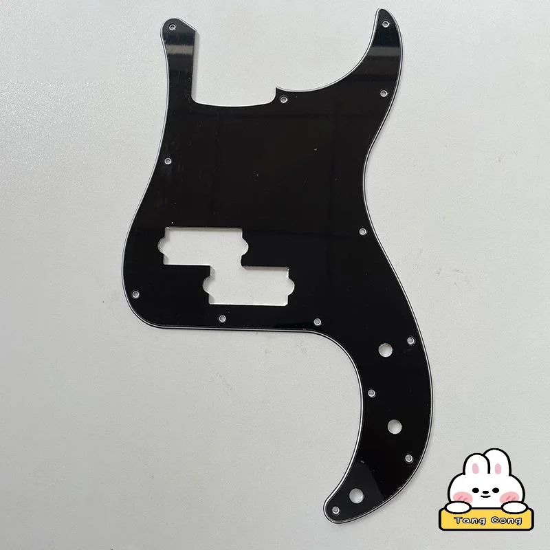 Панель для бас-гитары/пик карта. Pickguard precision bass черно-белая кромка современная плата защиты PB американского стандарта с 13 отверстиями