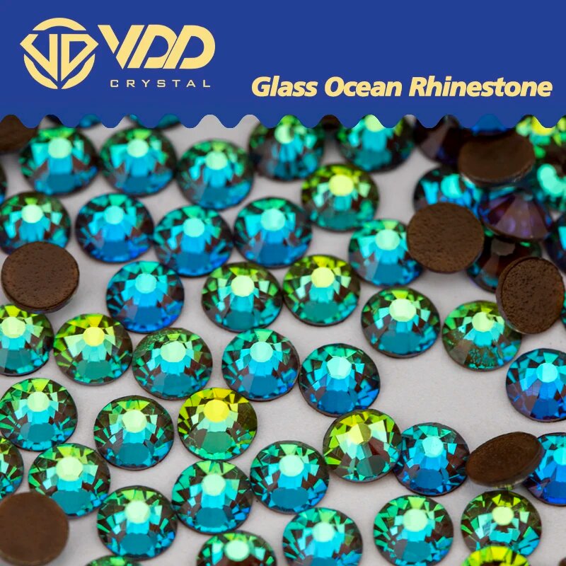 Стразы VDD SS6-SS30 стеклянные для рукоделия SS16 - 1440Pcs, 122 Green Dream