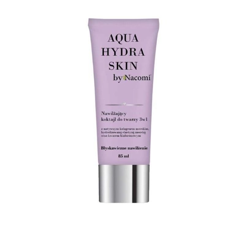 Сыворотка для ухода за кожей Nacomi Aqua Hydra Skin Moisturizing Face Cocktail 3in1, увлажняющий коктейль для лица 3 в 1, 85 мл