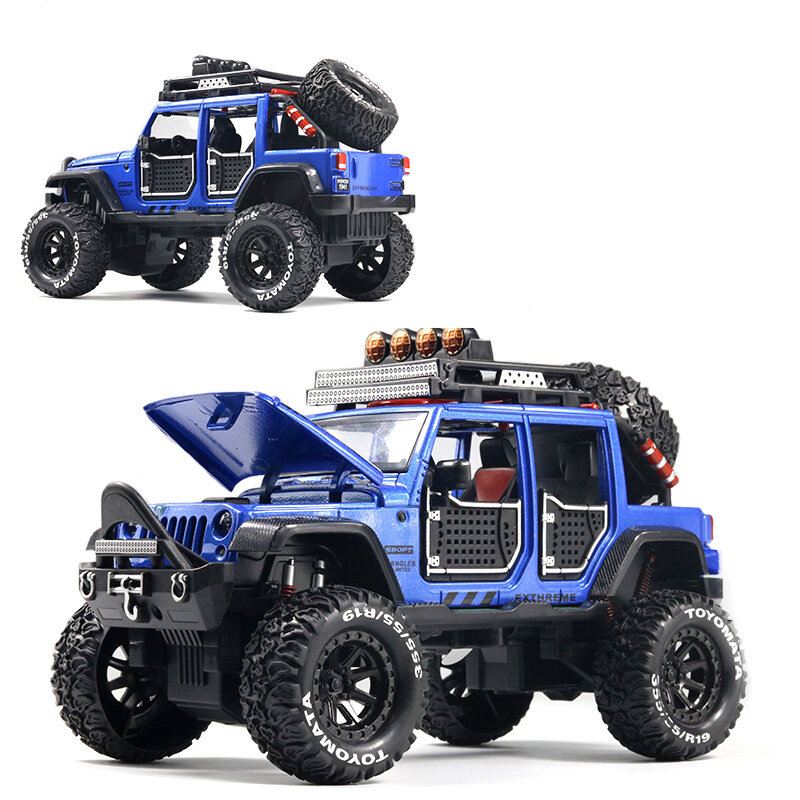 Игрушечная внедорожная модель из имитационного сплава 1:24, синяя