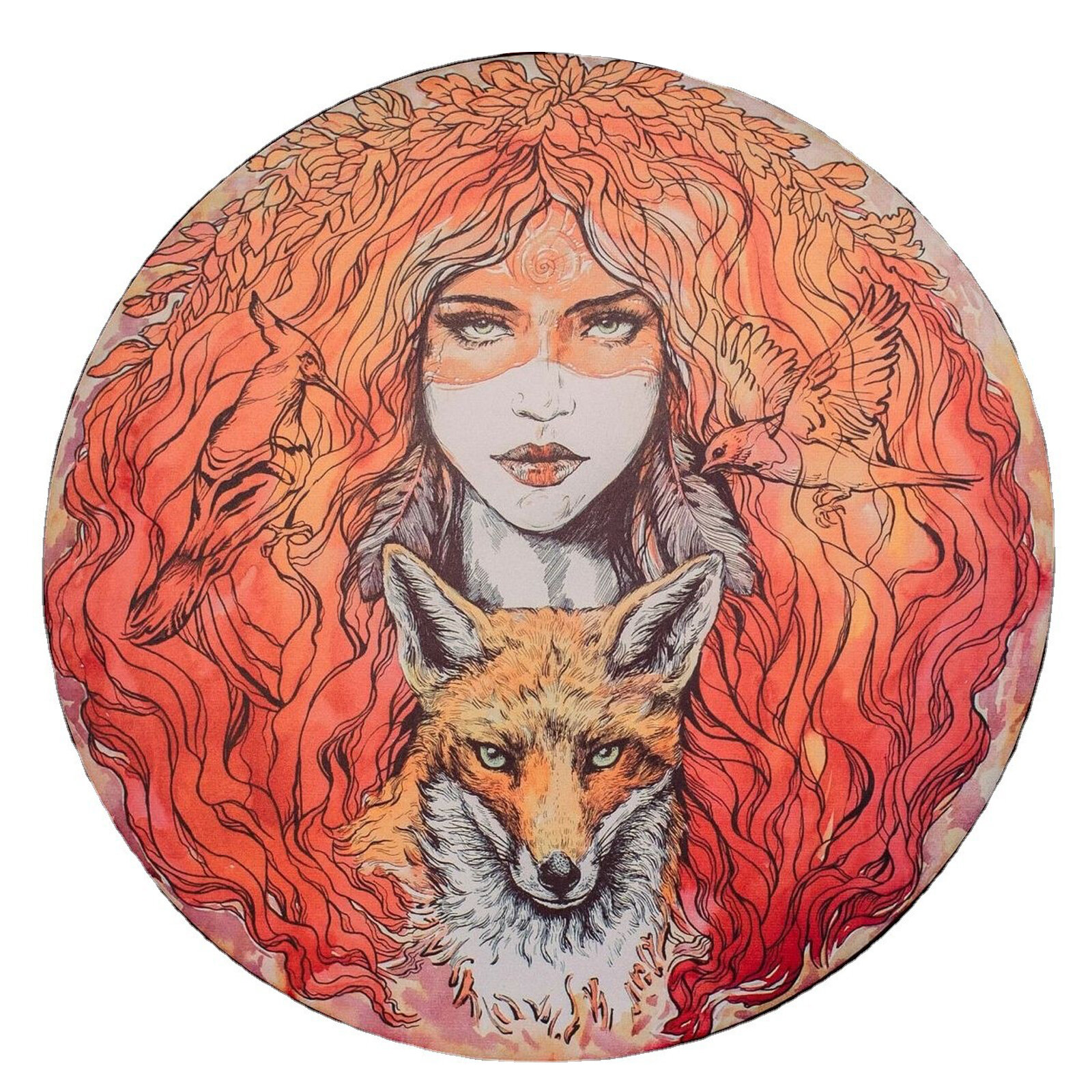 Фестиваль барабанов Beauty Wolf Drum Festival Декоративный шаманский барабан для домашнего подарка на открытом воздухе