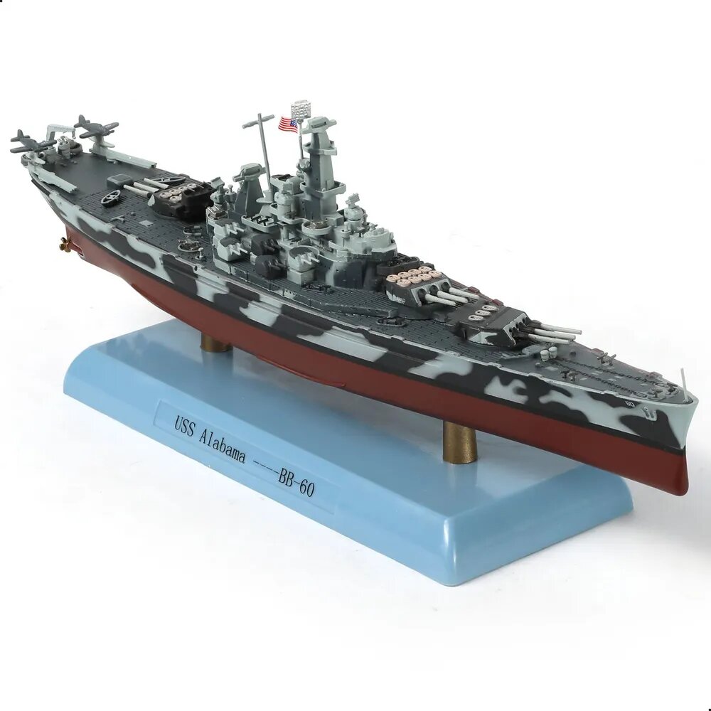 Коллекционная модель линкора 1:1000 USS Alabama металл премиум