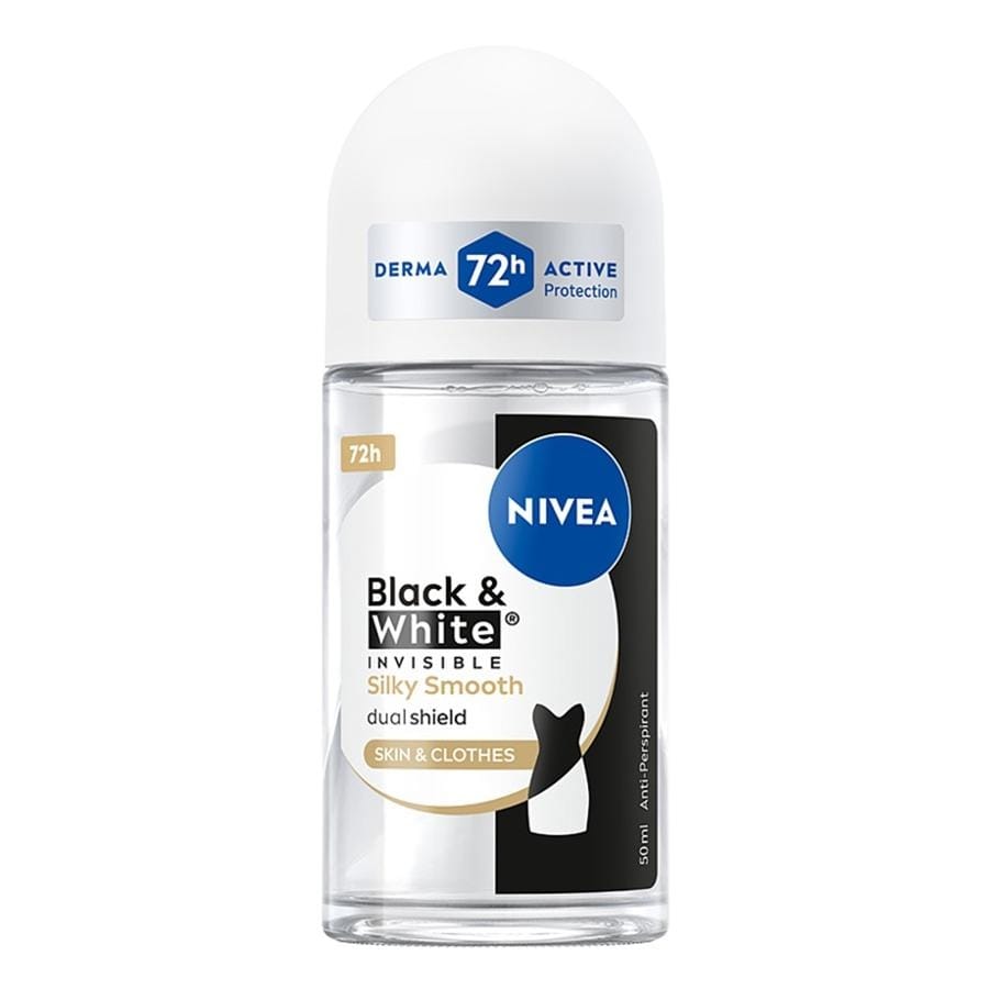 Дезодорант Nivea Black & White Invisible Silky Smooth, антиперспирант-роллон, 50 мл