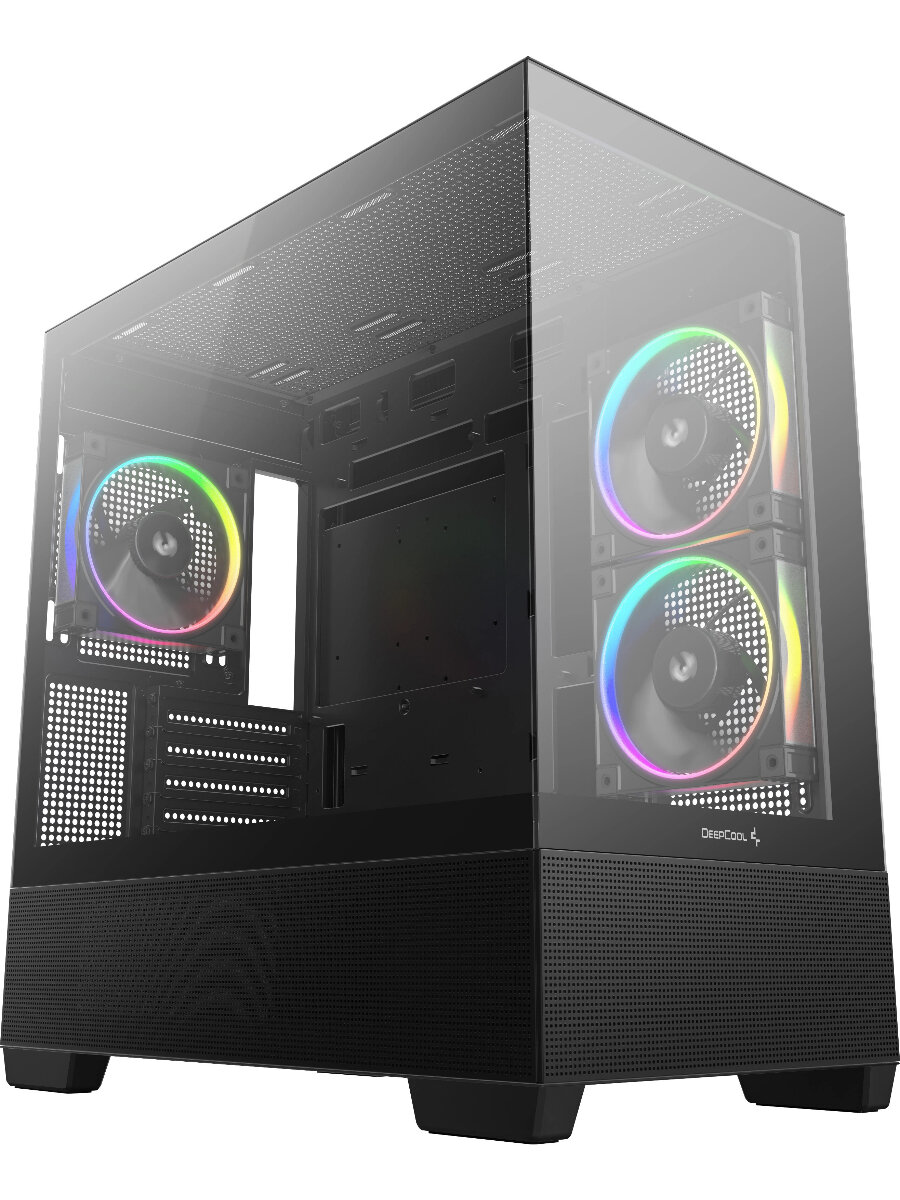 Корпус для ПК Deepcool CG380 3F черный, Mini Tower без блока питания